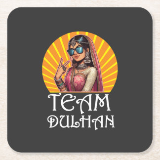Aangepaste print Desi bruiloft Shaadi Vibes Kartonnen Onderzetters