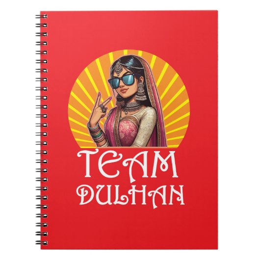 Aangepaste Print Desi Wedding Shaadi Vibes Notitieboek (Voorkant)