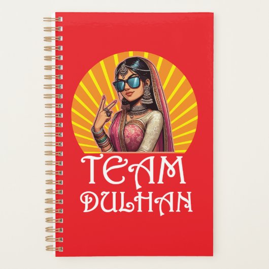 Aangepaste Print Desi Wedding Shaadi Vibes Planner (Voorkant)