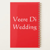 Aangepaste Print Desi Wedding Shaadi Vibes Planner (Achterkant)