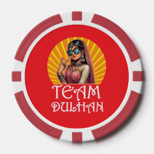 Aangepaste Print Desi Wedding Shaadi Vibes Poker Chips