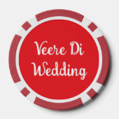 Aangepaste Print Desi Wedding Shaadi Vibes Poker Chips (Achterkant)