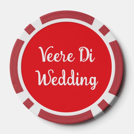 Aangepaste Print Desi Wedding Shaadi Vibes Poker Chips (Achterkant)