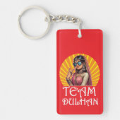 Aangepaste Print Desi Wedding Shaadi Vibes Sleutelhanger (Voorkant)