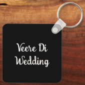Aangepaste Print Desi Wedding Shaadi Vibes Sleutelhanger (Achterkant)