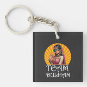 Aangepaste Print Desi Wedding Shaadi Vibes Sleutelhanger (voorkant)