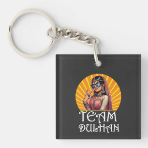 Aangepaste Print Desi Wedding Shaadi Vibes Sleutelhanger