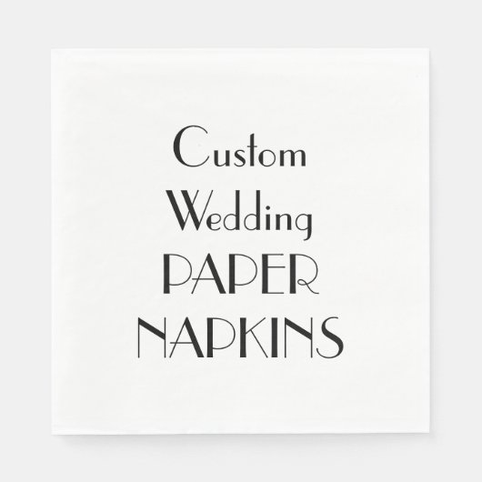 Aangepaste Print Wedding Party Papieren servetten (Voorkant)