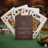 Aangepaste privé pokerclub leer textuur pokerkaarten