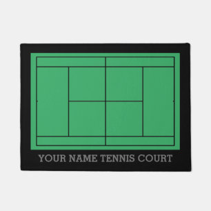 Aangepaste privé tennisbaan grappige welkom deurma deurmat