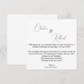 Aangepaste privé trouwkaart kaart (Voorkant / Achterkant)