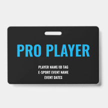 Aangepaste Pro Speler Minimalistische E-Sport Even