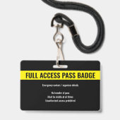 Aangepaste Pro Speler Minimalistische E-Sport Even Badge (Achterkant met lanyard)