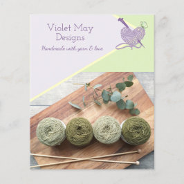 Aangepaste productfoto's handgemaakt voor Yarn Cra Flyer