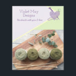 Aangepaste productfoto's handgemaakt voor Yarn Cra Flyer<br><div class="desc">Feminine flyers - ideaal voor breien, haakwerk, macrame of andere garens. Het ontwerp is voorzien van een hartvormige bol van garens en breinaalden en een kleurenpalet van pastelgroen, paars en geel. De sjabloon wordt opstelling voor u om uw bedrijfsnaam en tagline (of u bent welkom om onze steekproeflijn te gebruiken)...</div>