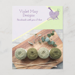 Aangepaste productfoto's handgemaakt voor Yarn Cra Flyer