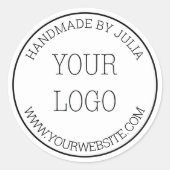 Aangepaste productverpakking voor bedrijven ronde sticker (Voorkant)