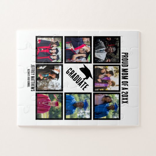 Aangepaste proefmoeder van jaar Afstuderen fotocol Legpuzzel (Horizontaal)