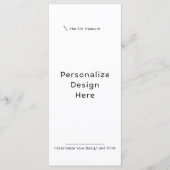 Aangepaste professionele 4" x 9" platte menukaart (Voorkant)
