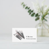 Aangepaste professionele artiest visitekaartje (Staand voorkant)