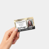 Aangepaste professionele bedrijf foto naam van wer badge (Handheld)
