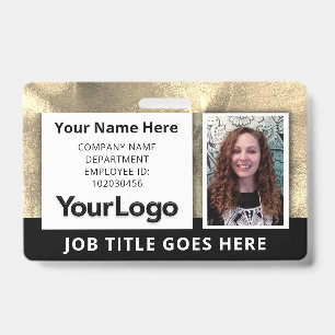 Aangepaste professionele bedrijf foto naam van wer badge