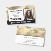 Aangepaste professionele bedrijf foto naam van wer badge (Voor- en achterkant)