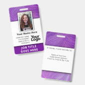 Aangepaste professionele bedrijfsfoto met naam van badge (Voor- en achterkant)