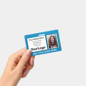 Aangepaste professionele bedrijfsfoto met naam van badge (Handheld)