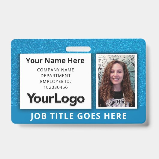 Aangepaste professionele bedrijfsfoto met naam van badge (Voorzijde)