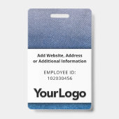 Aangepaste professionele bedrijfsfoto met naam van badge (Achterkant)