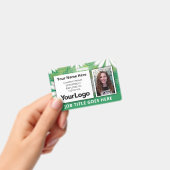 Aangepaste professionele bedrijfsfoto met naam van badge (Handheld)