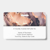 Aangepaste professionele bedrijfsfoto naam werknem badge (Achterkant)