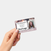 Aangepaste professionele bedrijfsfoto naam werknem badge (Handheld)