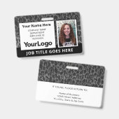 Aangepaste professionele bedrijfsfoto naam werknem badge (Voor- en achterkant)