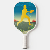 Aangepaste professionele circulaire logo met zee b pickleball paddle (Achterkant)