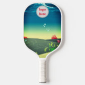 Aangepaste professionele circulaire logo met zee b pickleball paddle (Voorkant)