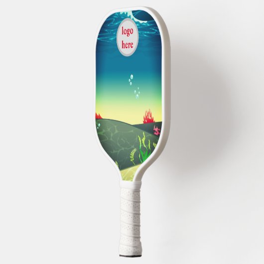 Aangepaste professionele circulaire logo met zee b pickleball paddle (Links)