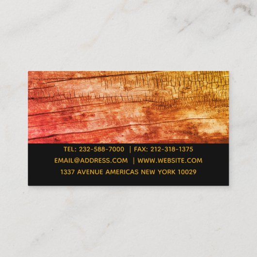 Aangepaste professionele constructie visitekaartje (Achterkant)