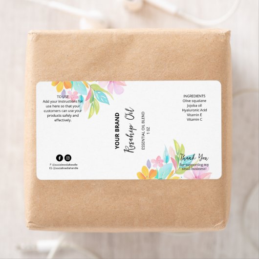 Aangepaste professionele druppelaar fles productla etiket (Insitu)