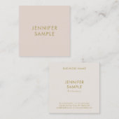 Aangepaste professionele, eenvoudige Sjabloon Vierkante Visitekaartje (Voorkant / Achterkant)