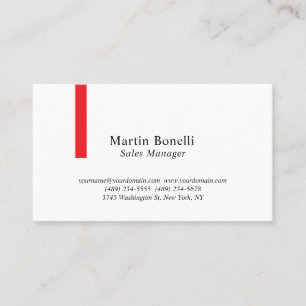 Aangepaste professionele effen zwart-wit klassiek visitekaartje