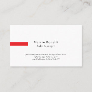 Aangepaste professionele effen zwart-wit klassiek visitekaartje