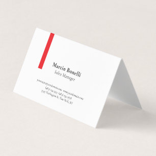 Aangepaste professionele effen zwart-wit klassiek visitekaartje