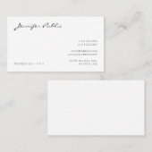 Aangepaste Professionele Elegante Moderne Minimal  Visitekaartje (Voorkant / Achterkant)