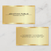 Aangepaste professionele elegante nep gouden sjabl visitekaartje (Voorkant / Achterkant)