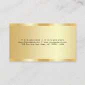 Aangepaste professionele elegante nep gouden sjabl visitekaartje (Achterkant)