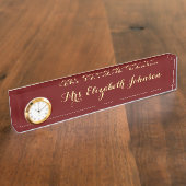 Aangepaste professionele elegante script leraar sc naambordje (Zijkant)