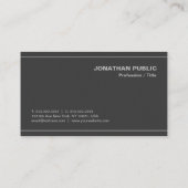 Aangepaste Professionele Elegante Sjabloon Antraci Visitekaartje (Achterkant)