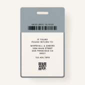 Aangepaste professionele foto ID Bedrijf Logo Badg Badge (Achterkant)